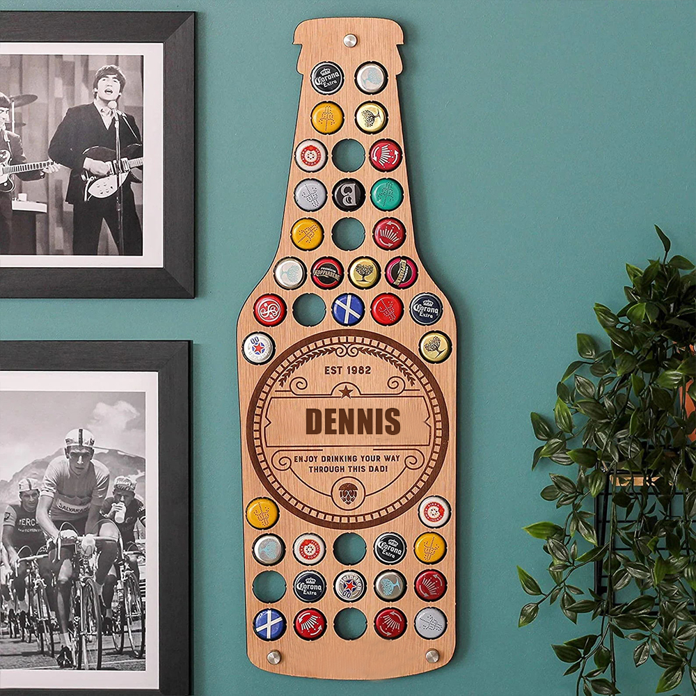 Personalised Beer Bottle Cap Collector | Dad02